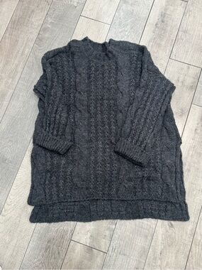 Pinch Charcoal Cable Turtleneck Sweater